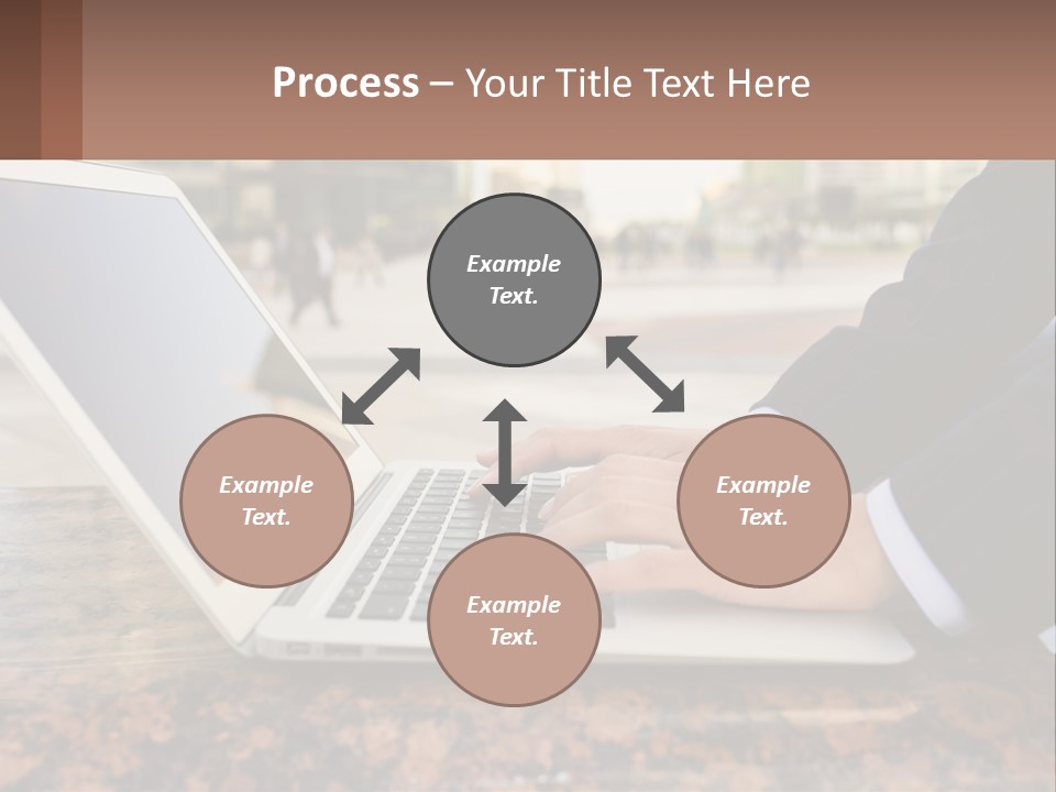 A Person Typing On A Laptop On A Table PowerPoint Template