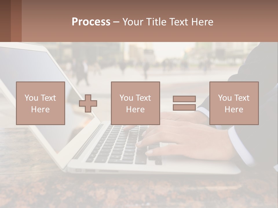 A Person Typing On A Laptop On A Table PowerPoint Template