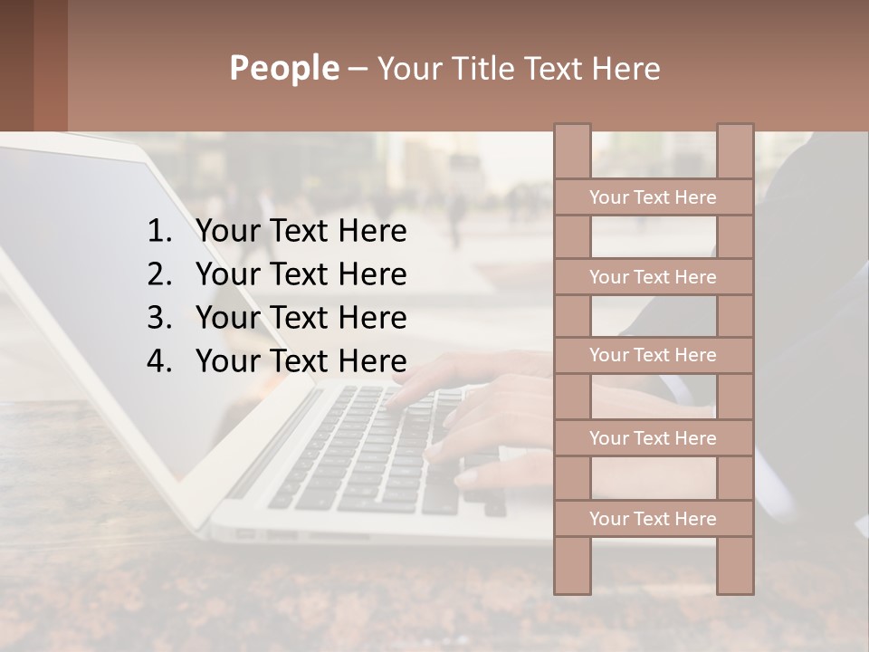 A Person Typing On A Laptop On A Table PowerPoint Template