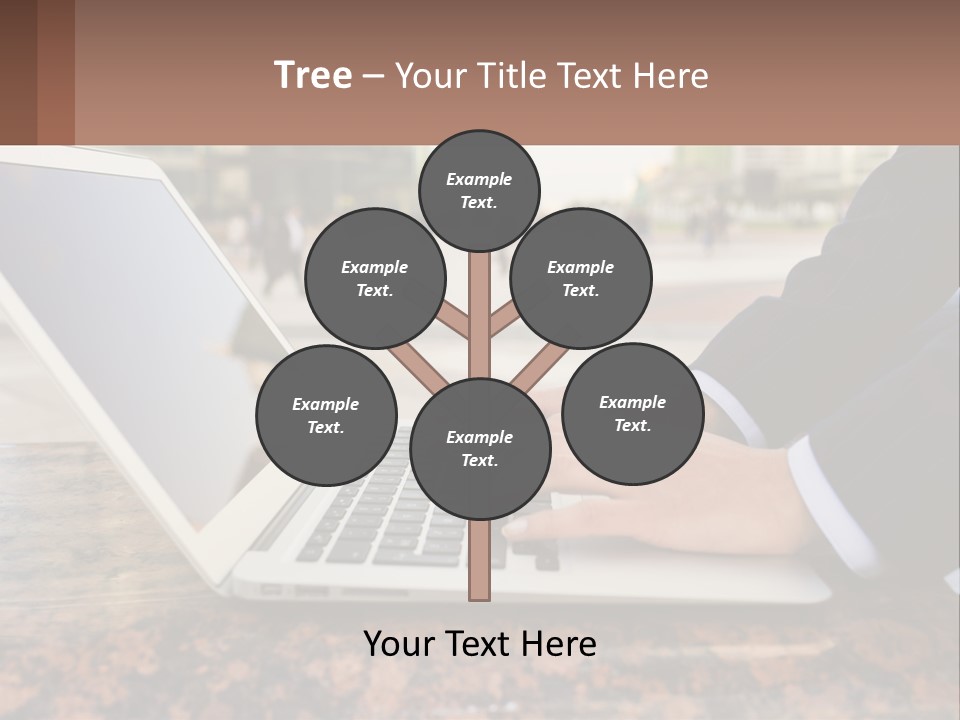 A Person Typing On A Laptop On A Table PowerPoint Template