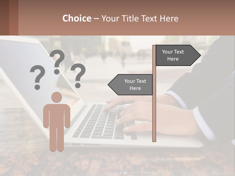 A Person Typing On A Laptop On A Table PowerPoint Template