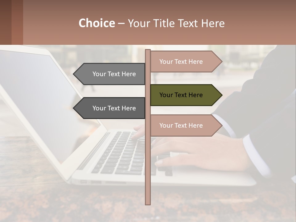 A Person Typing On A Laptop On A Table PowerPoint Template