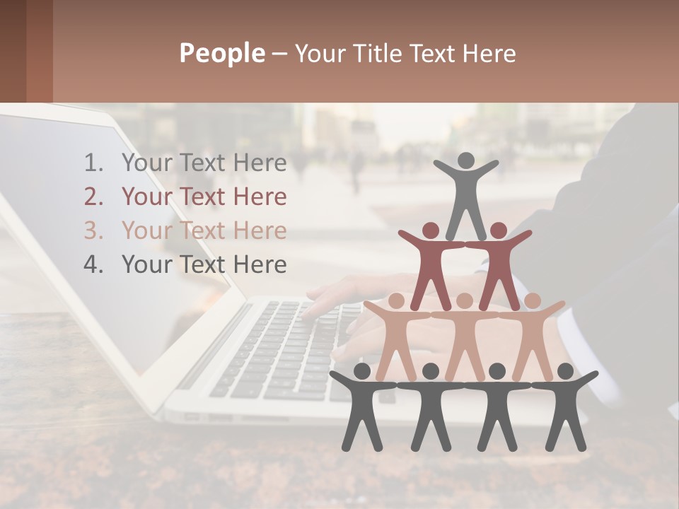 A Person Typing On A Laptop On A Table PowerPoint Template