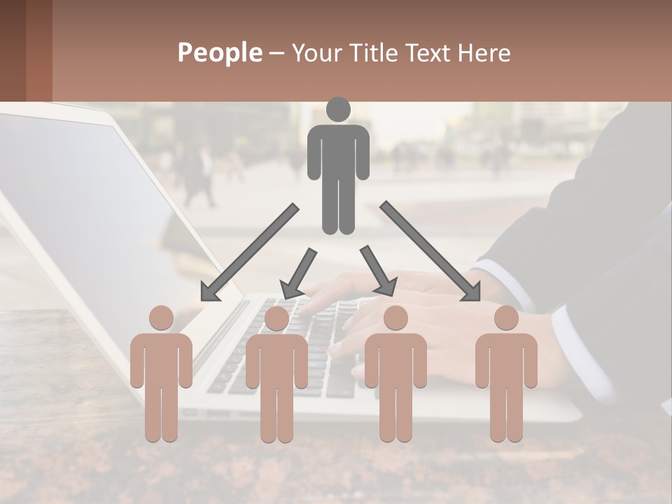 A Person Typing On A Laptop On A Table PowerPoint Template