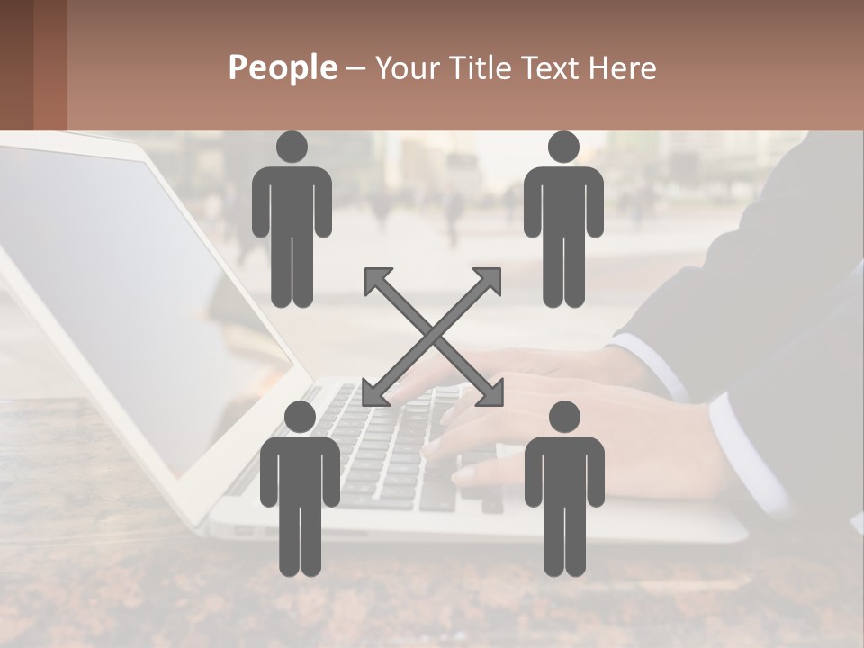 A Person Typing On A Laptop On A Table PowerPoint Template