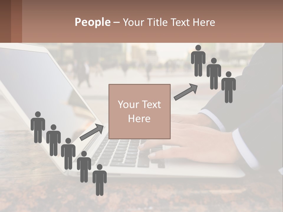 A Person Typing On A Laptop On A Table PowerPoint Template
