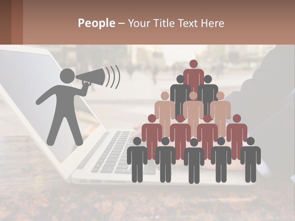 A Person Typing On A Laptop On A Table PowerPoint Template