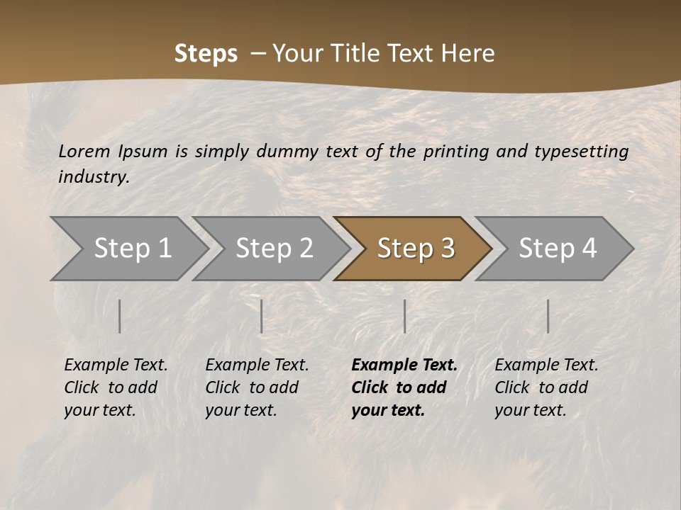 A Brown Bear Walking Across A Dry Grass Covered Field PowerPoint Template