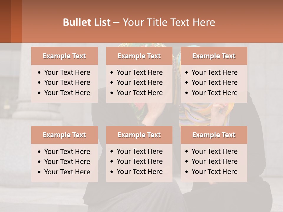 Two Women In Hijabs Are Sitting On A Bench PowerPoint Template