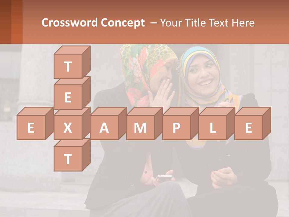 Two Women In Hijabs Are Sitting On A Bench PowerPoint Template