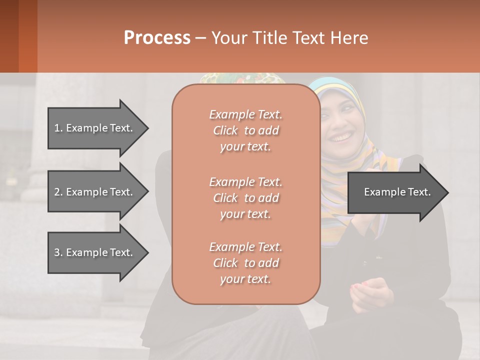 Two Women In Hijabs Are Sitting On A Bench PowerPoint Template