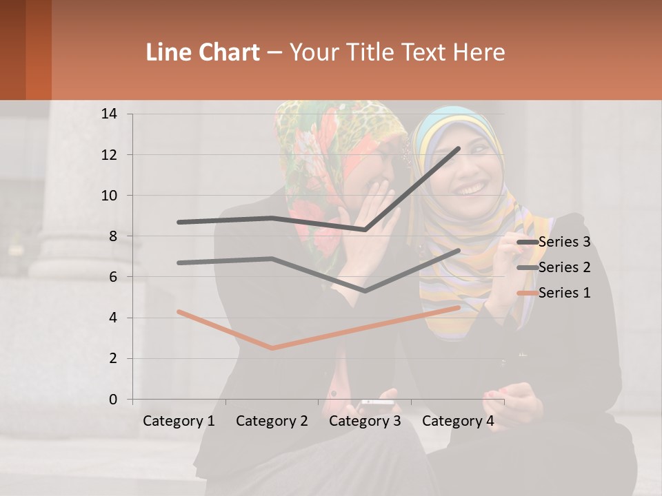 Two Women In Hijabs Are Sitting On A Bench PowerPoint Template