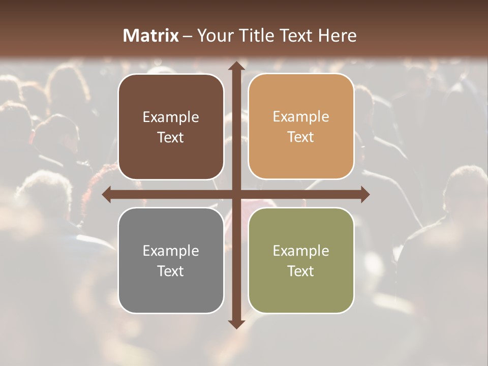 A Large Group Of People Walking Down A Street PowerPoint Template