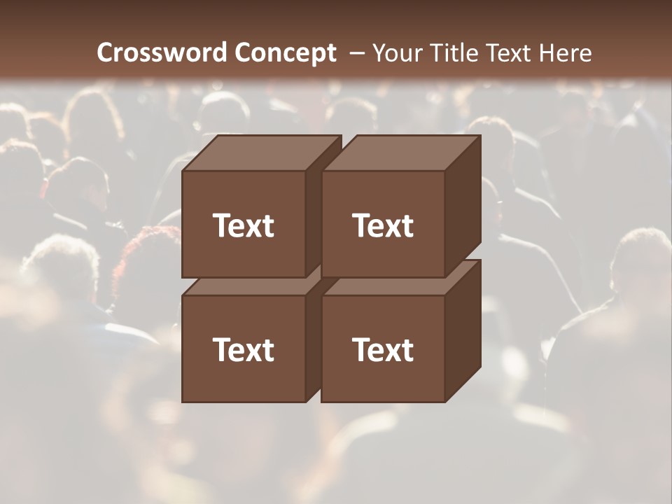 A Large Group Of People Walking Down A Street PowerPoint Template