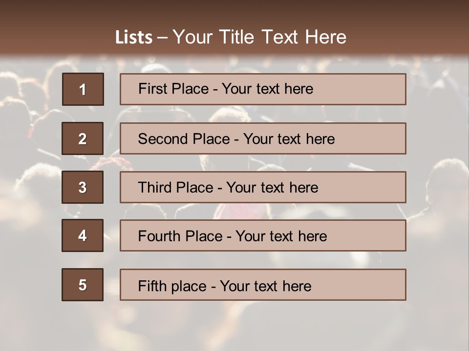 A Large Group Of People Walking Down A Street PowerPoint Template
