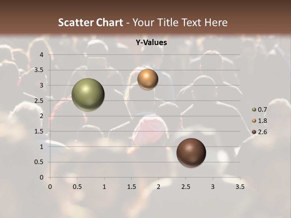 A Large Group Of People Walking Down A Street PowerPoint Template