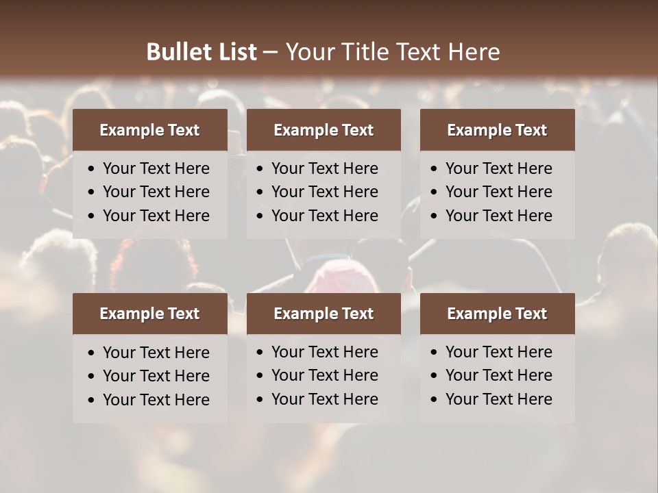 A Large Group Of People Walking Down A Street PowerPoint Template