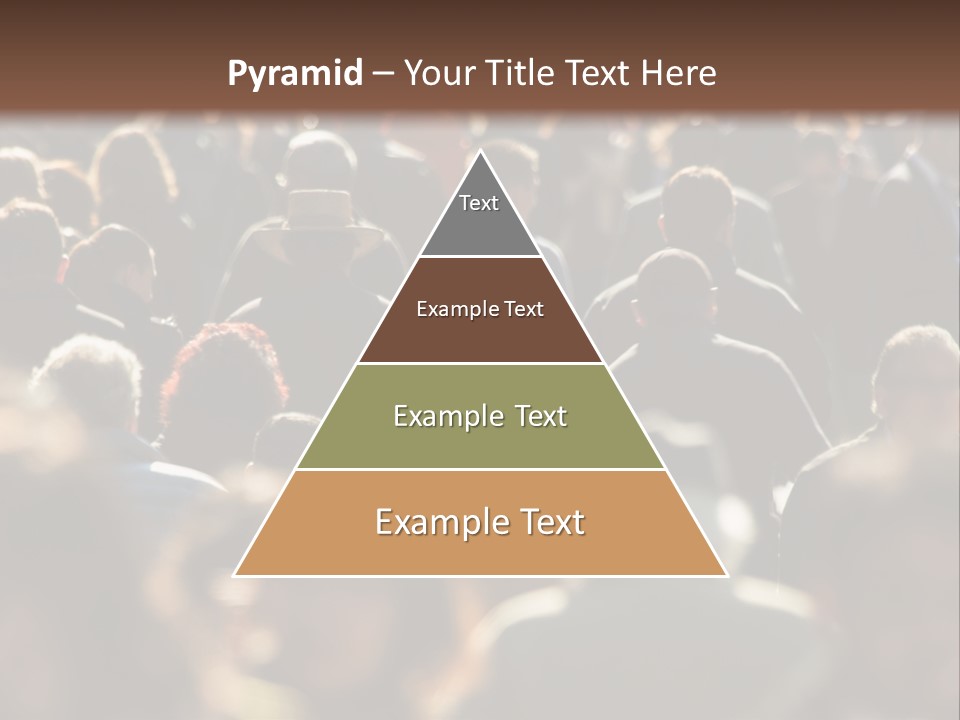 A Large Group Of People Walking Down A Street PowerPoint Template