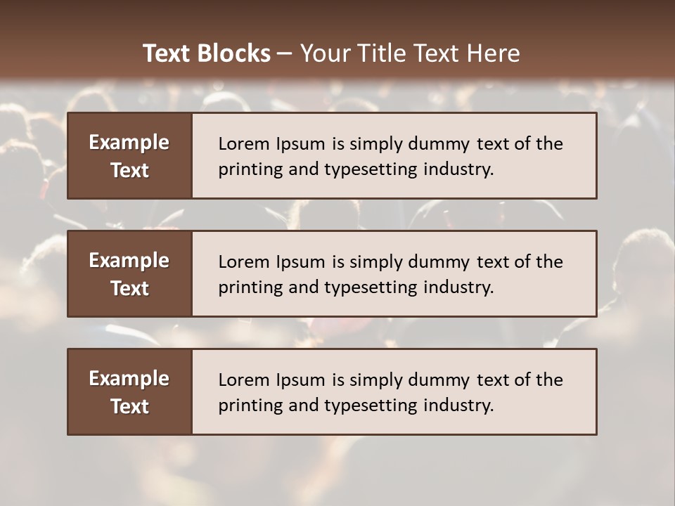 A Large Group Of People Walking Down A Street PowerPoint Template