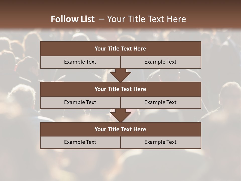 A Large Group Of People Walking Down A Street PowerPoint Template