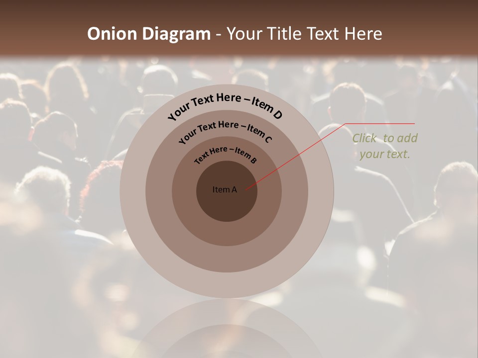 A Large Group Of People Walking Down A Street PowerPoint Template