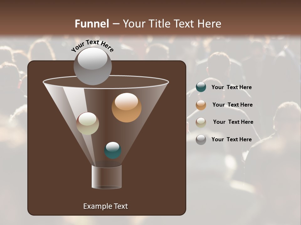 A Large Group Of People Walking Down A Street PowerPoint Template