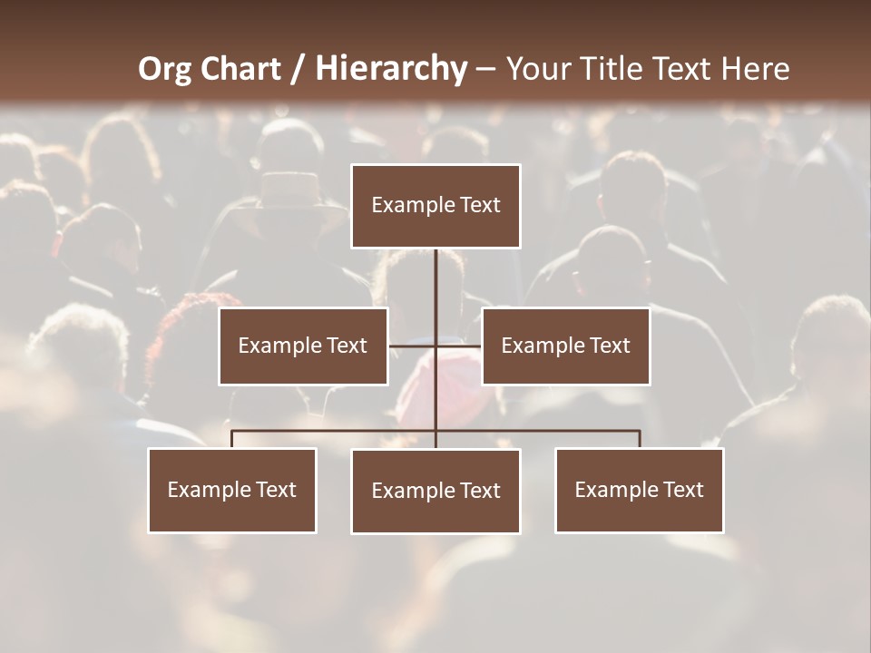 A Large Group Of People Walking Down A Street PowerPoint Template