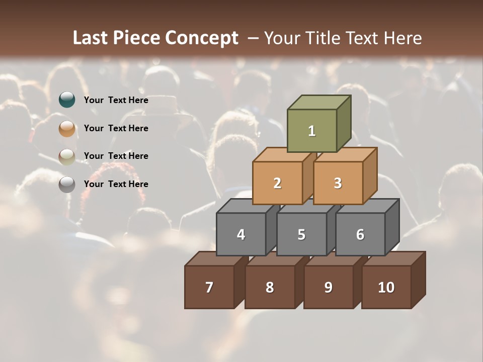 A Large Group Of People Walking Down A Street PowerPoint Template