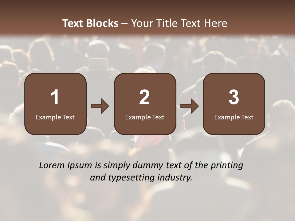 A Large Group Of People Walking Down A Street PowerPoint Template