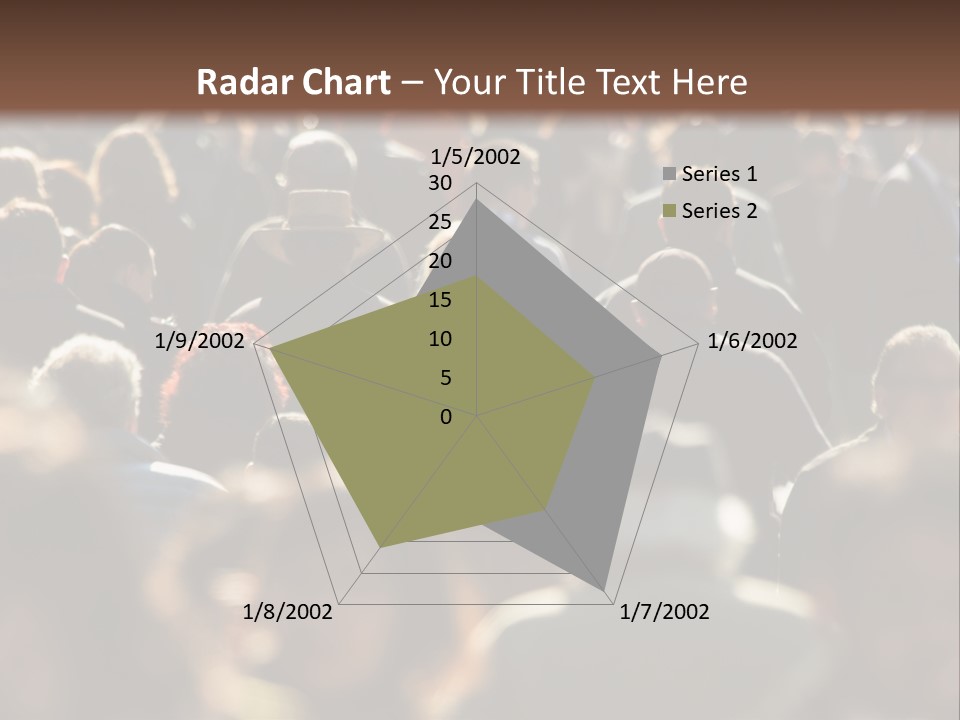 A Large Group Of People Walking Down A Street PowerPoint Template
