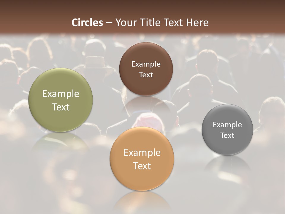 A Large Group Of People Walking Down A Street PowerPoint Template