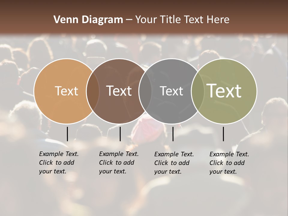 A Large Group Of People Walking Down A Street PowerPoint Template