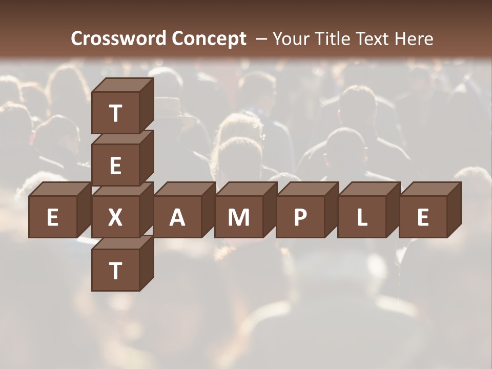 A Large Group Of People Walking Down A Street PowerPoint Template