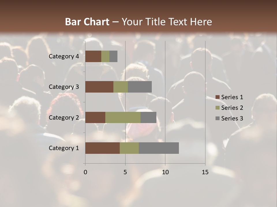 A Large Group Of People Walking Down A Street PowerPoint Template