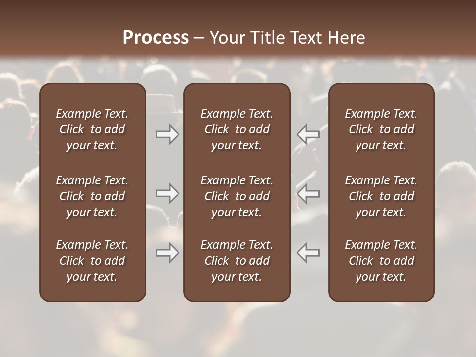 A Large Group Of People Walking Down A Street PowerPoint Template