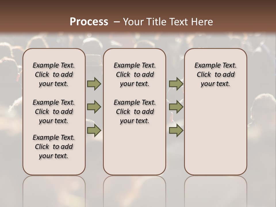 A Large Group Of People Walking Down A Street PowerPoint Template