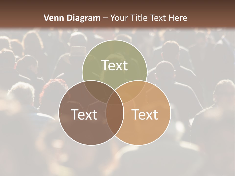 A Large Group Of People Walking Down A Street PowerPoint Template