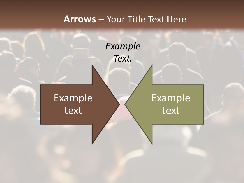 A Large Group Of People Walking Down A Street PowerPoint Template