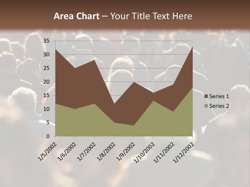 A Large Group Of People Walking Down A Street PowerPoint Template