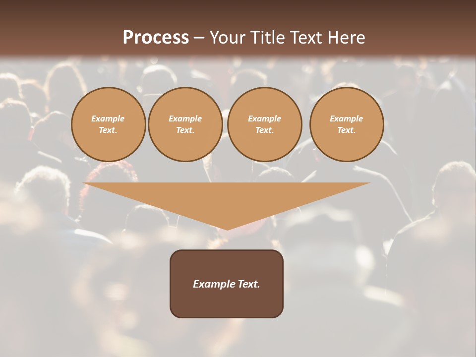 A Large Group Of People Walking Down A Street PowerPoint Template