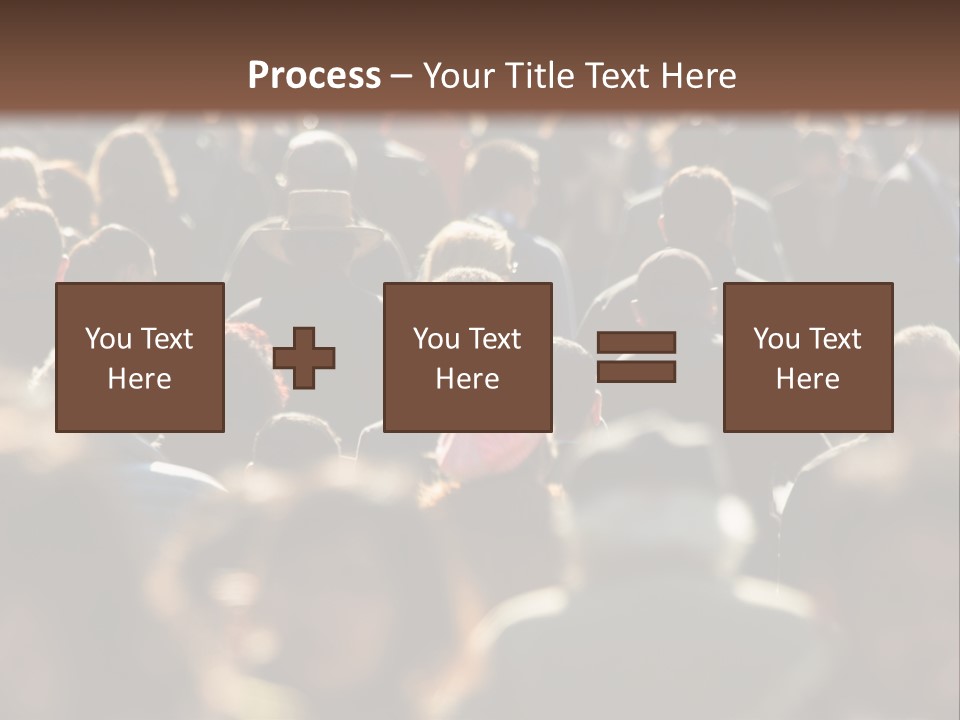 A Large Group Of People Walking Down A Street PowerPoint Template