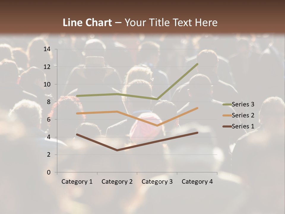 A Large Group Of People Walking Down A Street PowerPoint Template