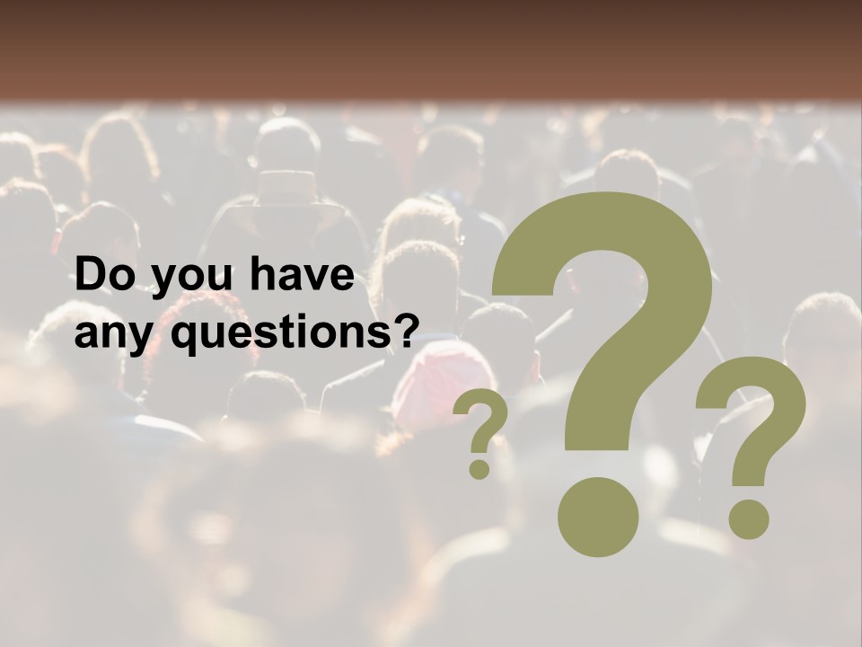 A Large Group Of People Walking Down A Street PowerPoint Template