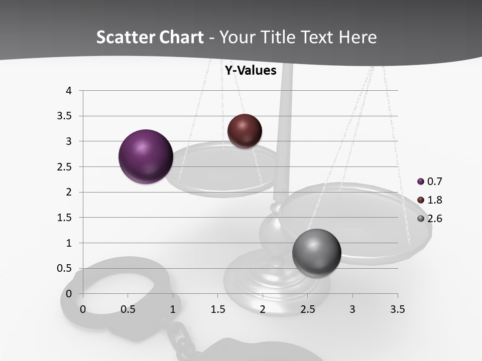 A Scale And Handcuffs On A White Background PowerPoint Template