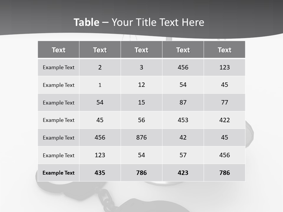 A Scale And Handcuffs On A White Background PowerPoint Template