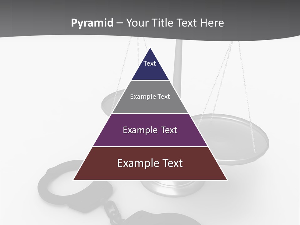 A Scale And Handcuffs On A White Background PowerPoint Template