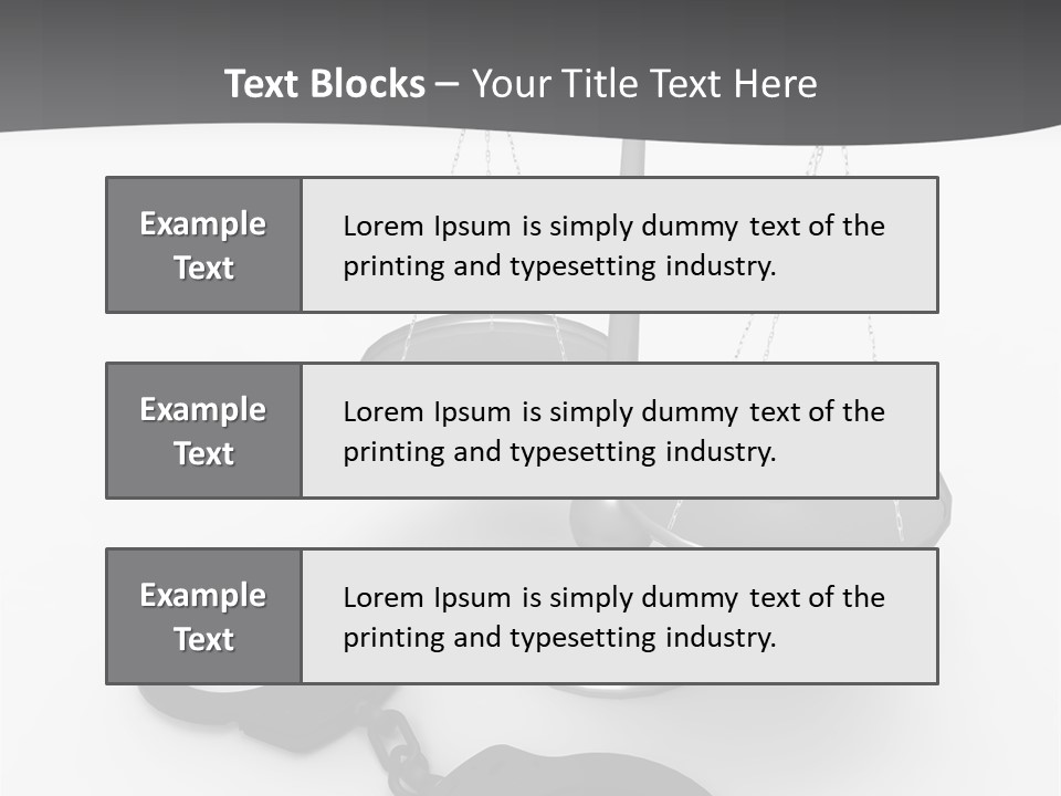 A Scale And Handcuffs On A White Background PowerPoint Template