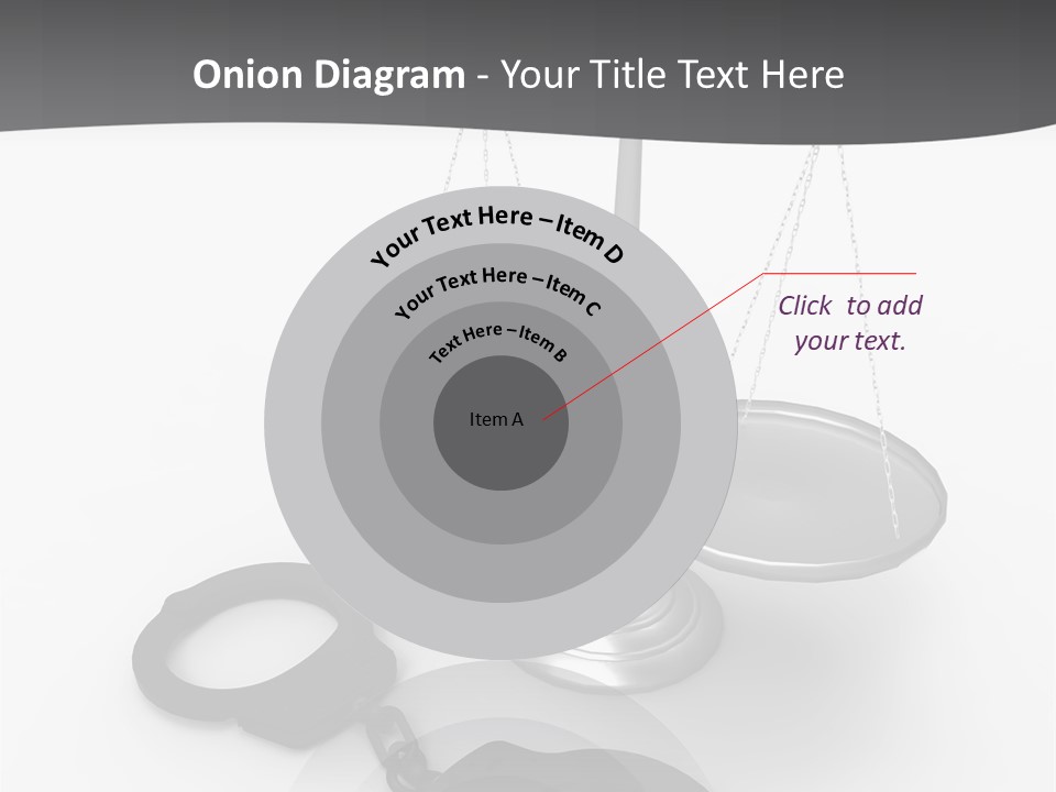 A Scale And Handcuffs On A White Background PowerPoint Template