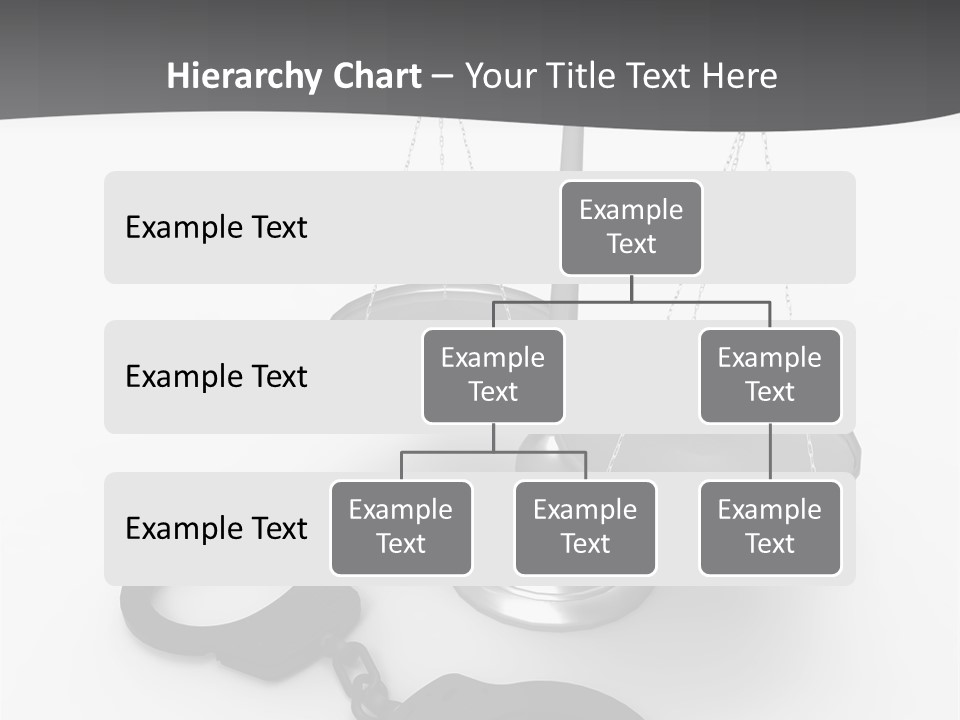 A Scale And Handcuffs On A White Background PowerPoint Template