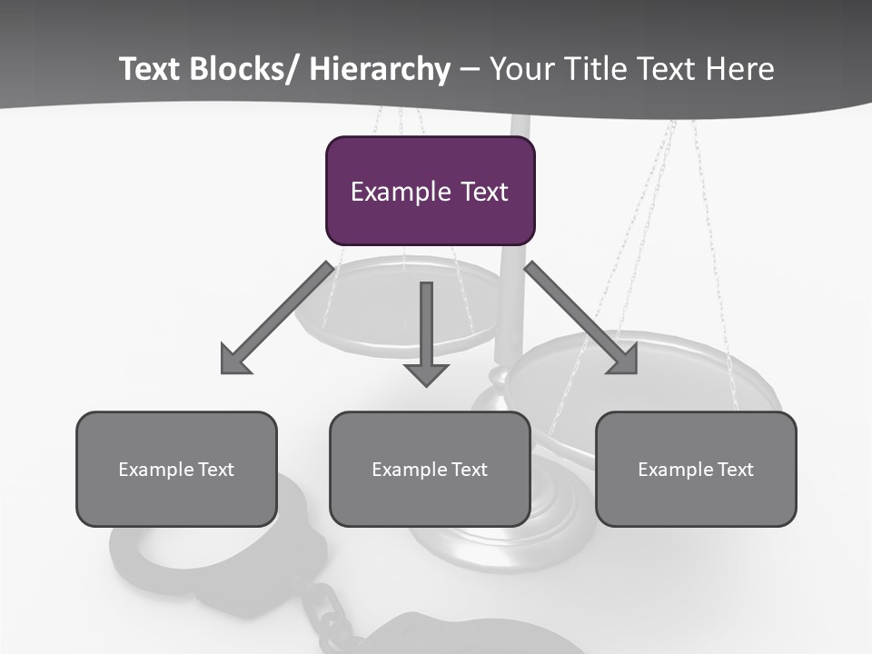 A Scale And Handcuffs On A White Background PowerPoint Template